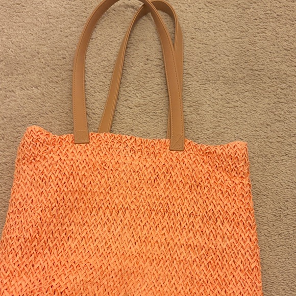 Orange Floral Tote Bag - Picture 4 of 9